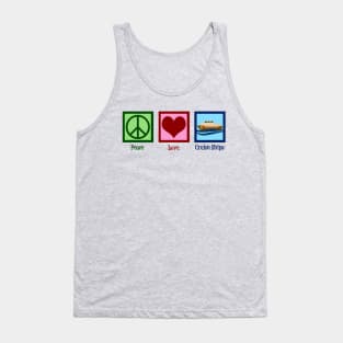 Peace Love Cruise Ships Tank Top